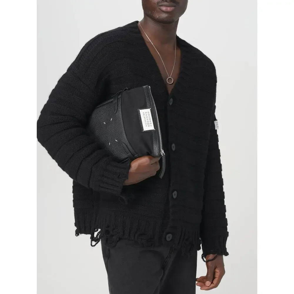 Maison Margiela Men's Shoulder Bag Black Leather Crossbody Bag - NWT $1800